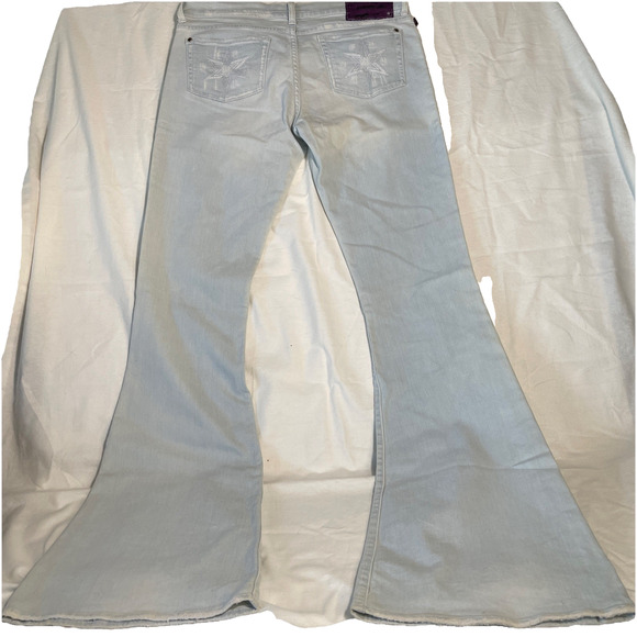 Victoria Beckham Jeans 31/35 Slightly Distressed, Flare / Selvage Bottoms- Stars - Picture 8 of 10